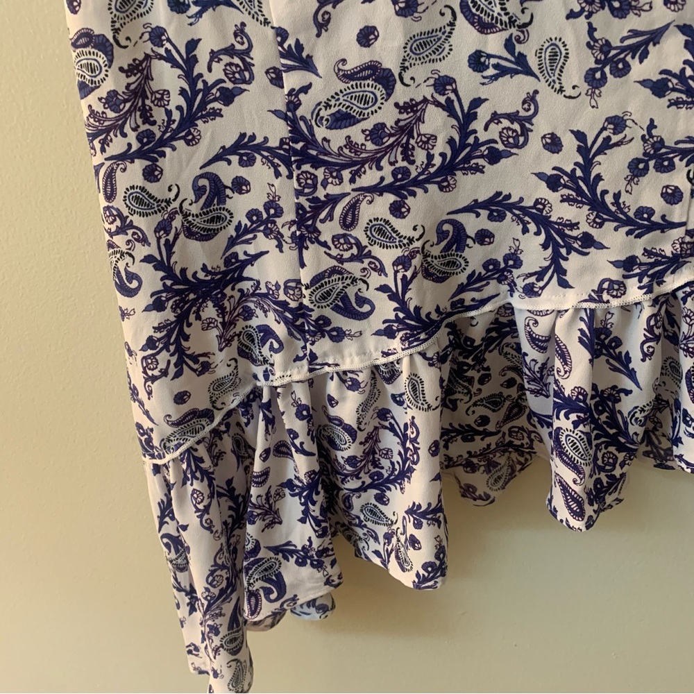 Maison Jules Paisley Asymmetric Hem Blouse - Picture 5 of 10